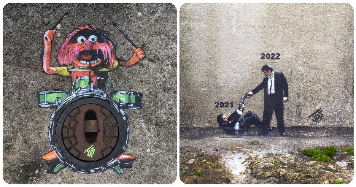 सड़कों पर इस स्ट्रीट आर्टिस्ट की ये 16 कलाकारियां देख मौज आ जाएगी, कमाल है जनाब का हुनर