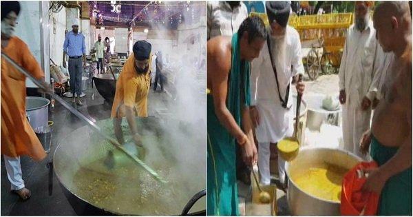 सरकार ध्यान दे या न दे, पर बंगला साहिब गुरुद्वारा इन किसानों में लंगर बांट निभा रहा है इन्सानियत का धर्म