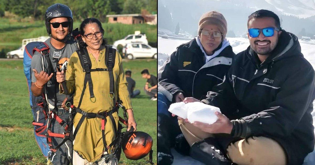 इस लड़के की ट्रैवल पार्टनर हैं उसकी 63 साल की मां, देश की कई जगह घूम चुकी है मां-बेटे की जोड़ी