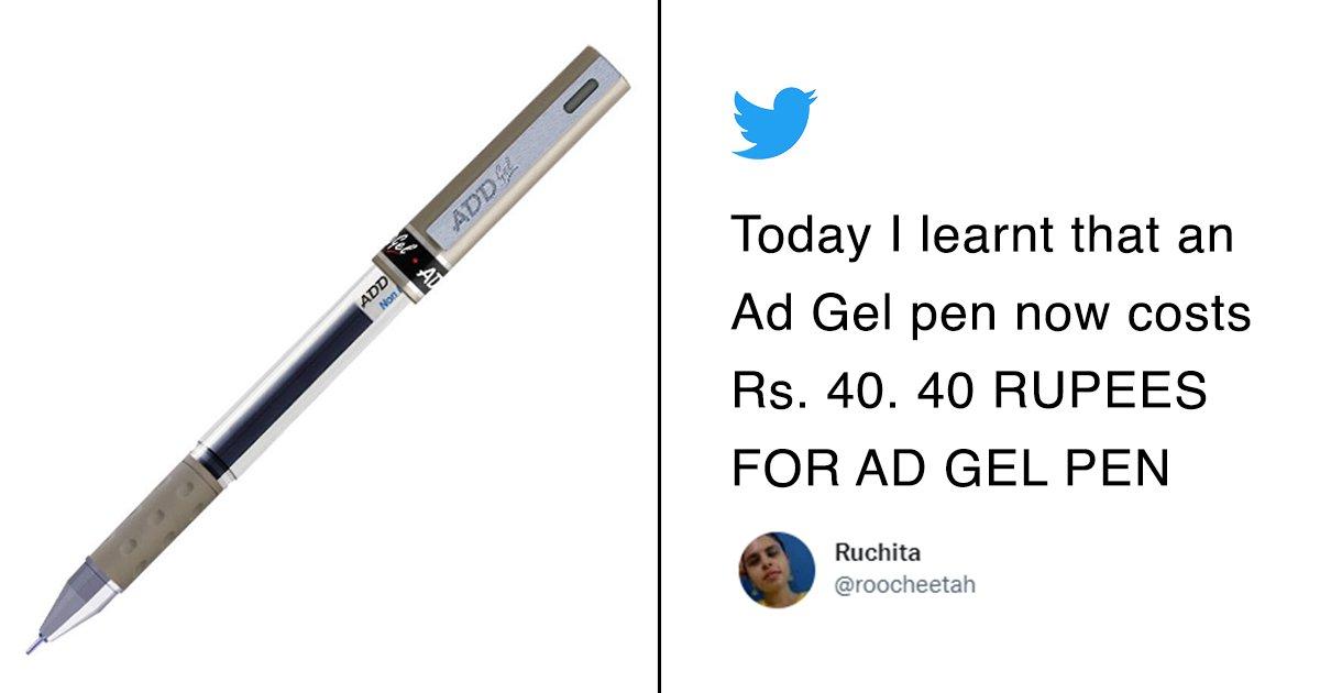 हमारे ज़माने में जो Gel Pen ₹15-20 में आता था, उसका रेट ऐसा बढ़ा है कि लोग छाती पीटने लगे
