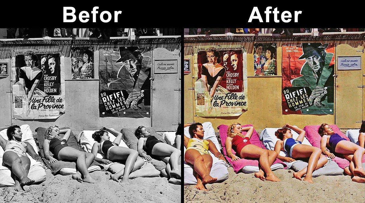 एक आर्टिस्ट ने दशकों पुरानी इन 30 तस्वीरों में ख़ूबसूरत रंग भर कर इन्हें यादगार बना दिया है