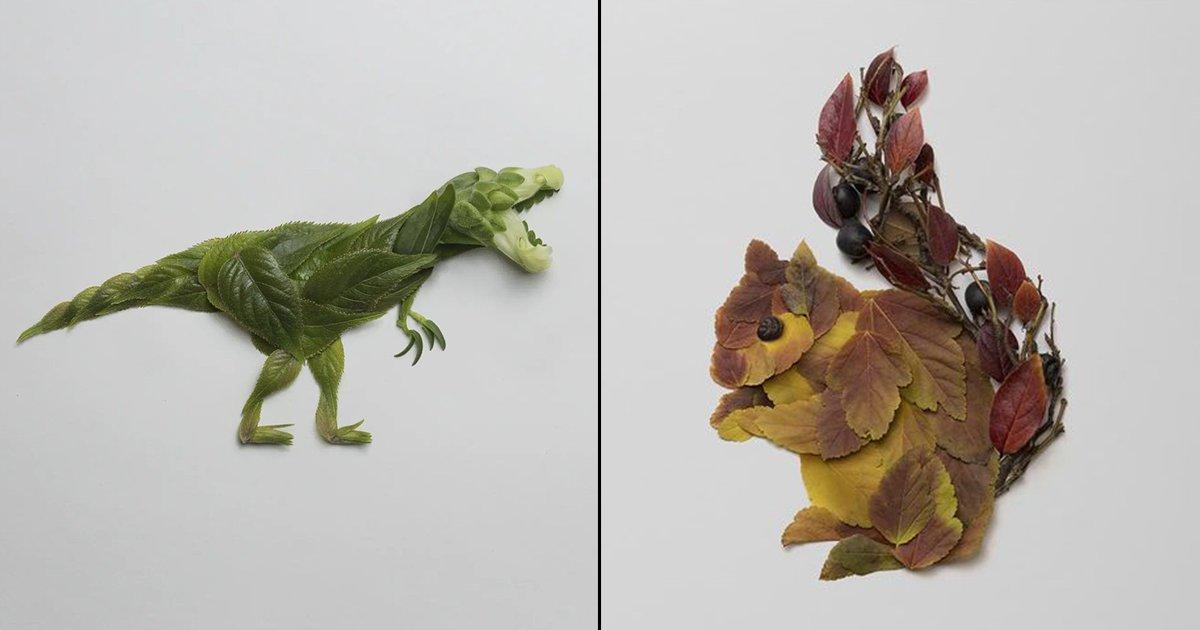 एकमद नेचुरल टैलेंट से भरा हुआ है ये आर्टिस्ट, फूल-पत्तियों से बनाई इसकी 15 कलाकृतियां देखिए