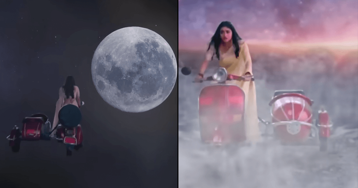 स्कूटर से चांद पर पहुंची डेली सोप की एक्ट्रेस, वीडियो देख ISRO से लेकर NASA तक को लग जाएगा सदमा