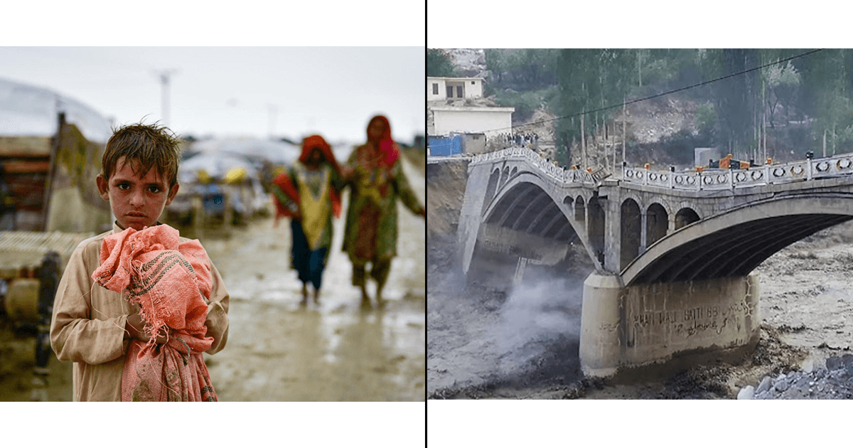 भारत का पड़ोसी देश पाकिस्तान झेल रहा है बाढ़ की मार, 10 फ़ोटोज़ में देखिए वहां के बुरे हाल और तबाही