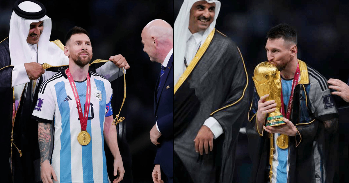 क़तर के अमीर शेख ने Messi को “काला लिबास’ क्यों पहनाया और इस ड्रेस का इस्लाम से क्या कनेक्शन है