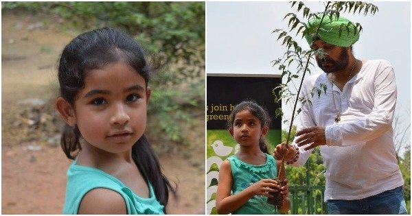 बच्चे पर्यावरण के बारे में कितना जानते होंगे? ये 7 साल की बच्ची US से भारत 750 पौधे लगाने आई है