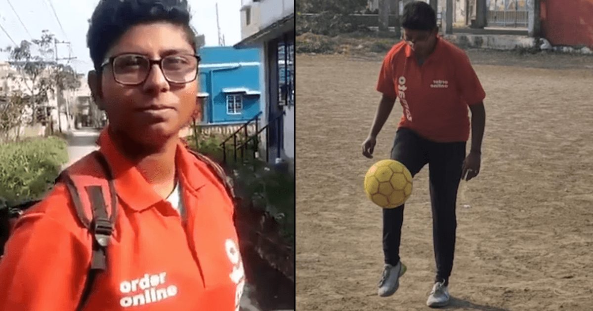 नेशनल फ़ुटबॉलर से फ़ूड डिलिवरी करने तक, बेहद संघर्षों से गुज़र रही है इस महिला खिलाड़ी की ज़िंदगी