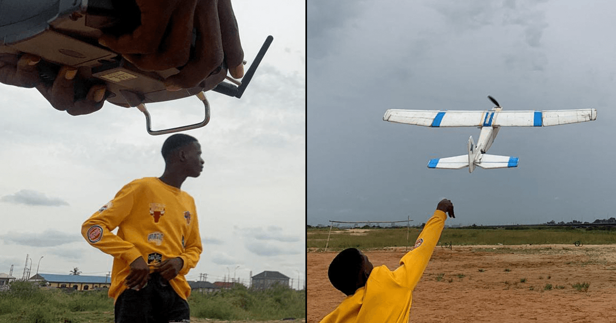 नाइजीरिया का जो शख़्स कभी जहाज़ पर नहीं बैठा, पर उसने कचरे से बना डाला रिमोट कंट्रोल विमान
