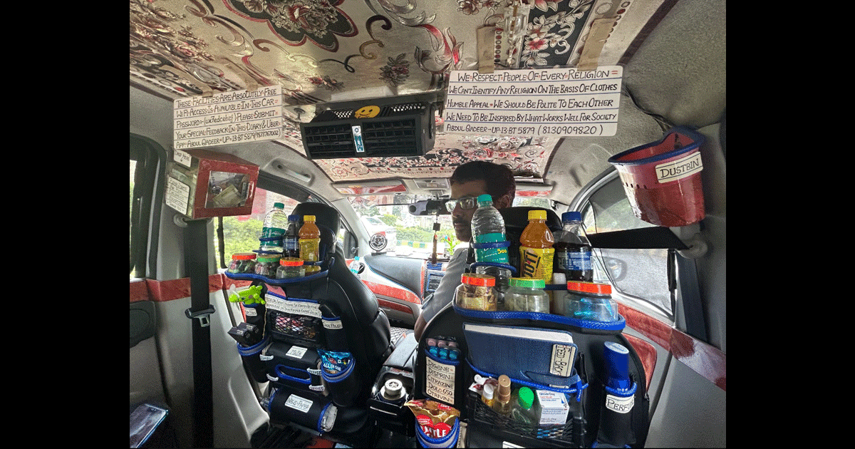 मिलिए दिल्ली के इस दिलवाले कैब ड्राइवर से, यात्रियों के लिए रखता है जूस, दवाई समेत कई चीज़ें